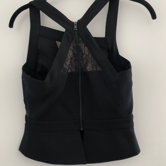 BCBG Black Top with Lace - Picture 2 of 4